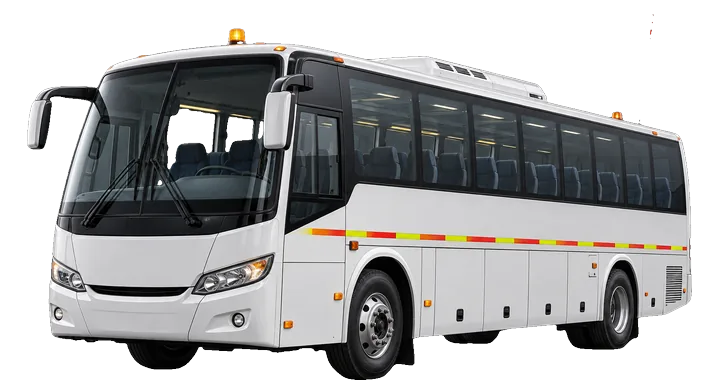 Bus blanco para transporte de personal