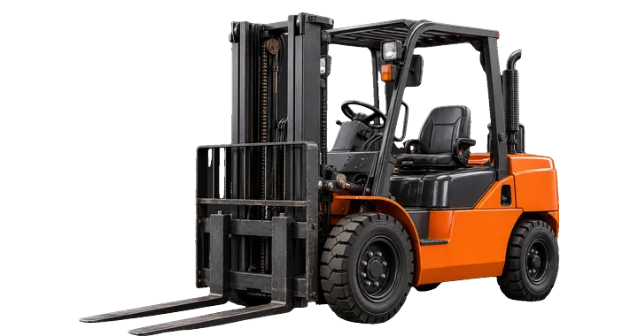 Grúa horquilla naranja